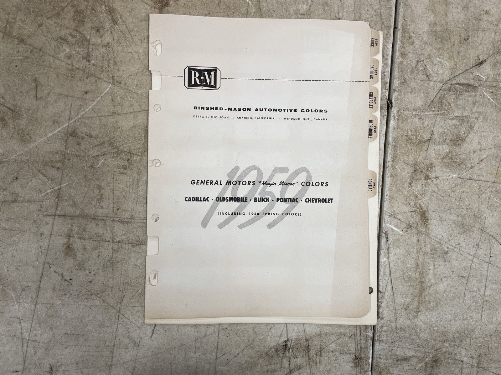1959 GM MAGIC MIRROR Original RM RINSHED-MASON Automotive Paint