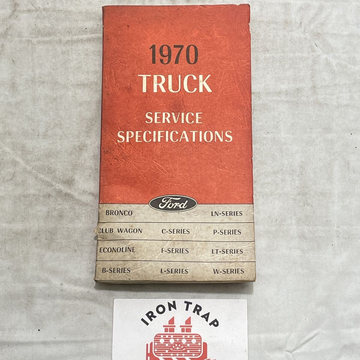 1970 Ford Truck Service Specifications Book Manual/ Original 43 Iron