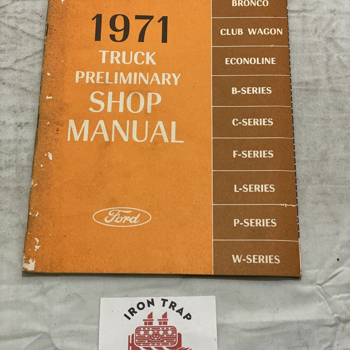 1971 Ford Truck Preliminary Shop Manual, Bronco Econoline Club FSerie