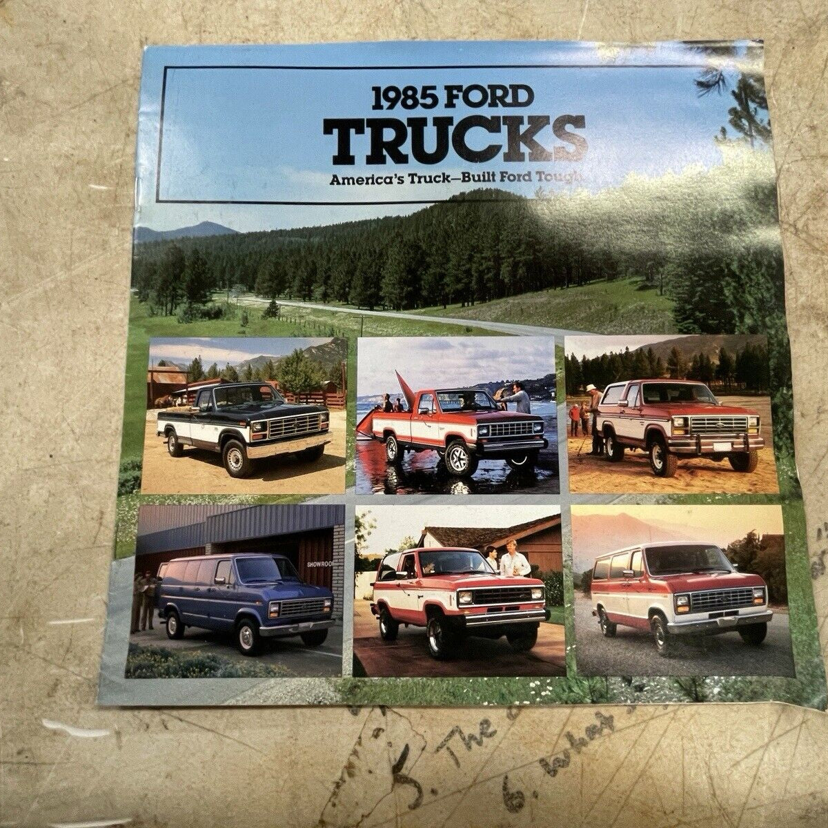 1986 Ford Trucks Sales Brochure Ranger Bronco F150 Van PIckup 56