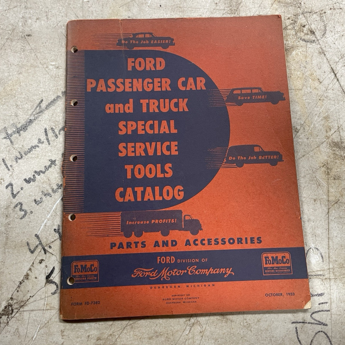 Vintage 1953 Ford Car & Truck Special Service Tools Catalog F100 56