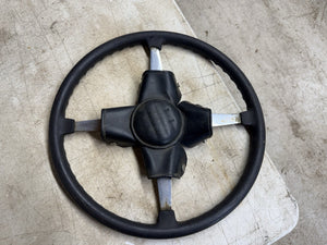 Vintage Flat 4 Spoke Racing Wheel Bell Cragar W/ Center Pad Hot Rod Sprint Car