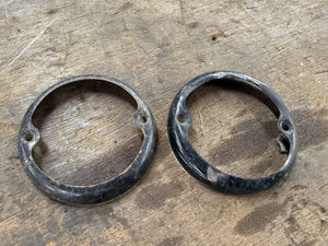 Pair 1933-36 Ford  Tail light Bezels Black Enamel Standard Truck Coupe Sedan