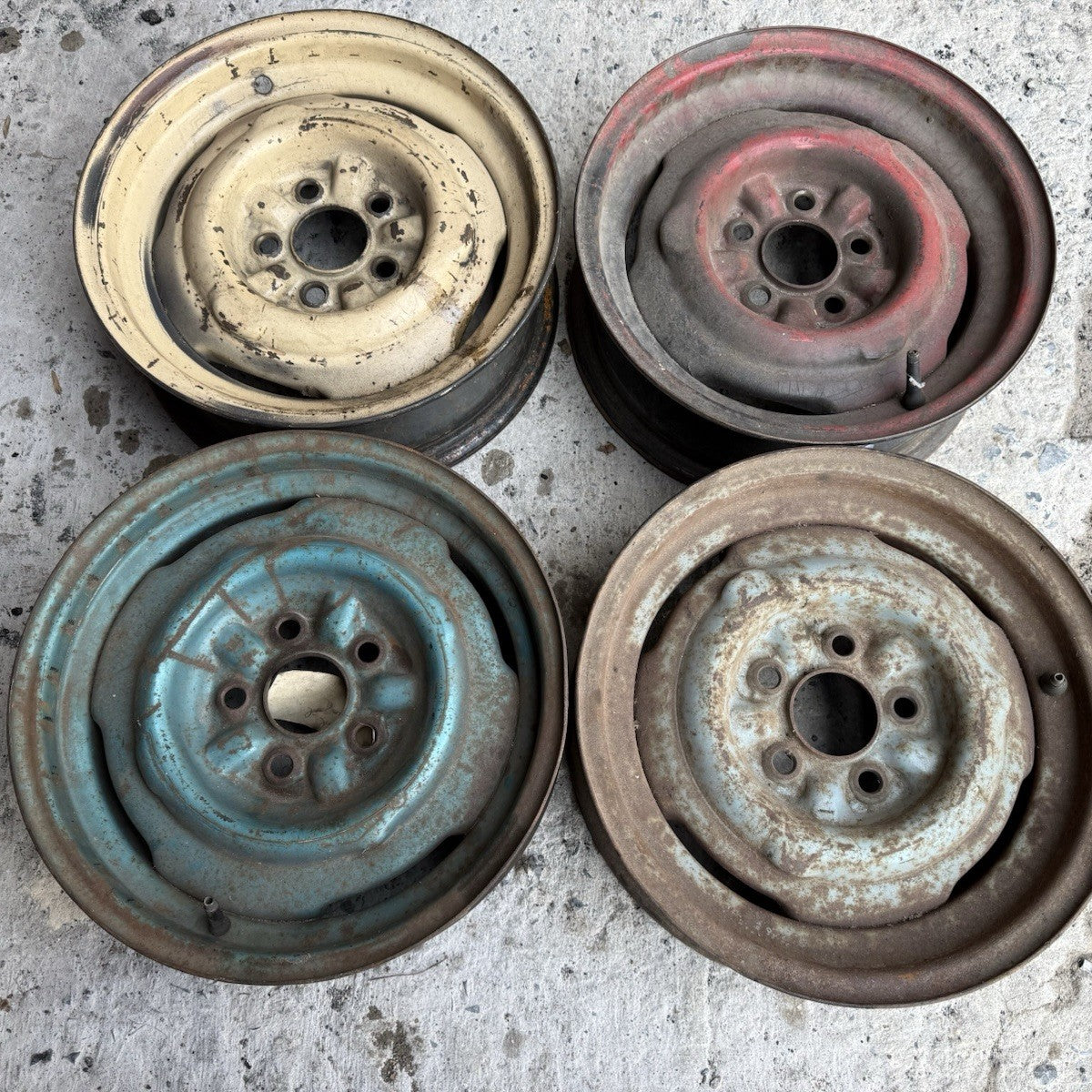 75 Ranchero Stock Rims 1964-73 Ford Mustang Torino Falcon Ranchero Stock Steel Wheels Set Of ...