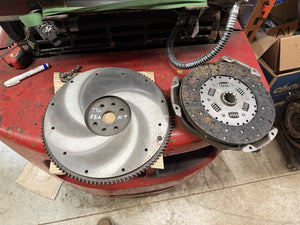 Resurfaced 1949-53 Ford Flathead Flywheel & 10” Clutch Kit Pressure Plate