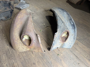 1937 Ford Passenger Car Front Fenders Pair  Coupe Sedan Convertible