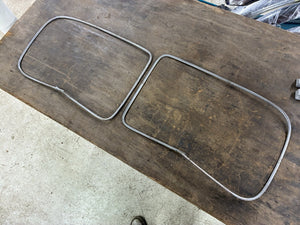 1937 1938 1939 Ford Convertible Outside Windshield Stainless Trim Pair