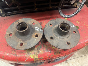 1942-1948 Ford Mercury Front Brake Drum Hubs Original Pair 5x5.5 Outside Hub