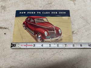 New Ford V-8 Cars For 1939 Antique Automobile Advertisement Brochure #44