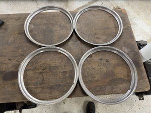 Set Of 4 16” Wheel Smooth Trim Rings Hot Rod Custom