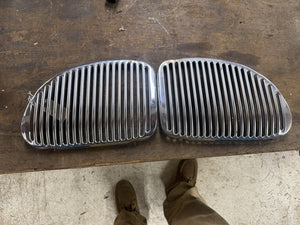 Replacement 1941 Ford Side Grilles Stamped Chrome Coupe Sedan Convertible