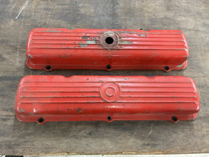 1964 Oldsmobile Rocket Valve Covers Ribbed Steel Cover  V8 -394 Vintage