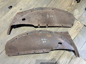 1935 Ford INNER FRONT FENDER PANELS Original Smooth pair car