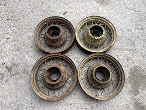 1933-34 Ford 17"x3-1/4” Wire Wheels Set Of 4 Coupe Sedan Roadster Phaeton