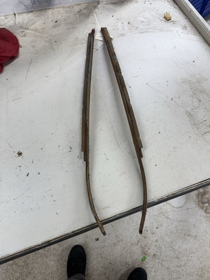 1940 Chevy Front Body A PILLAR WIND LACE TRIM RETAINERS Original pair GM car