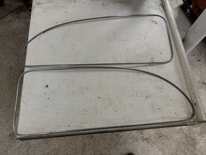 1940 Chevy Special Deluxe Tudor Sedan Stainless Quarter Trim Moldings Chrome