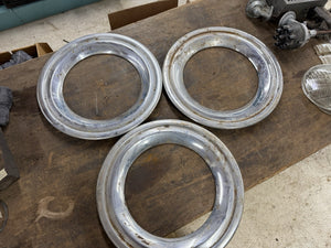 1955 1956 Chevrolet Chevy Car Truck WHEEL OEM BEAUTY TRIM RINGS Original 15”