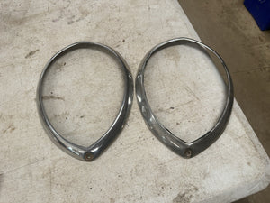 1937 1938 Ford Headlight Bezel Trim Rings Deluxe Coupe Sedan Roadster