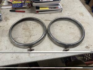 Vintage 1933-1934 FORD TWOLITE Headlight Trim Rings Coupe Sedan Roadster