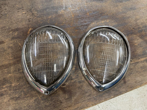 1937 1938 Ford & 1939 Ford Standard Headlight Bezels & Lenses Coupe Sedan