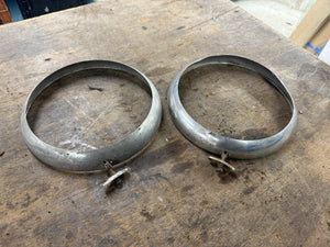 1935 Ford Car &  1935-37 Truck Headlight Bezels Original Coupe Sedan Roadster