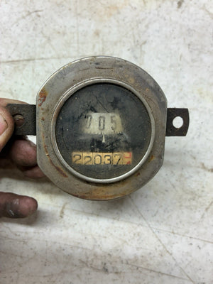 Vintage 1930 1931 Model A Ford Round Stewart Warner Speedometer with Odometer