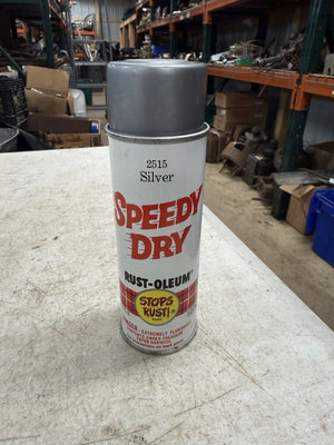 Vintage 1972 Speedy Dry Spray Paint Can, 6.5 Oz, Silver By Rustoleum