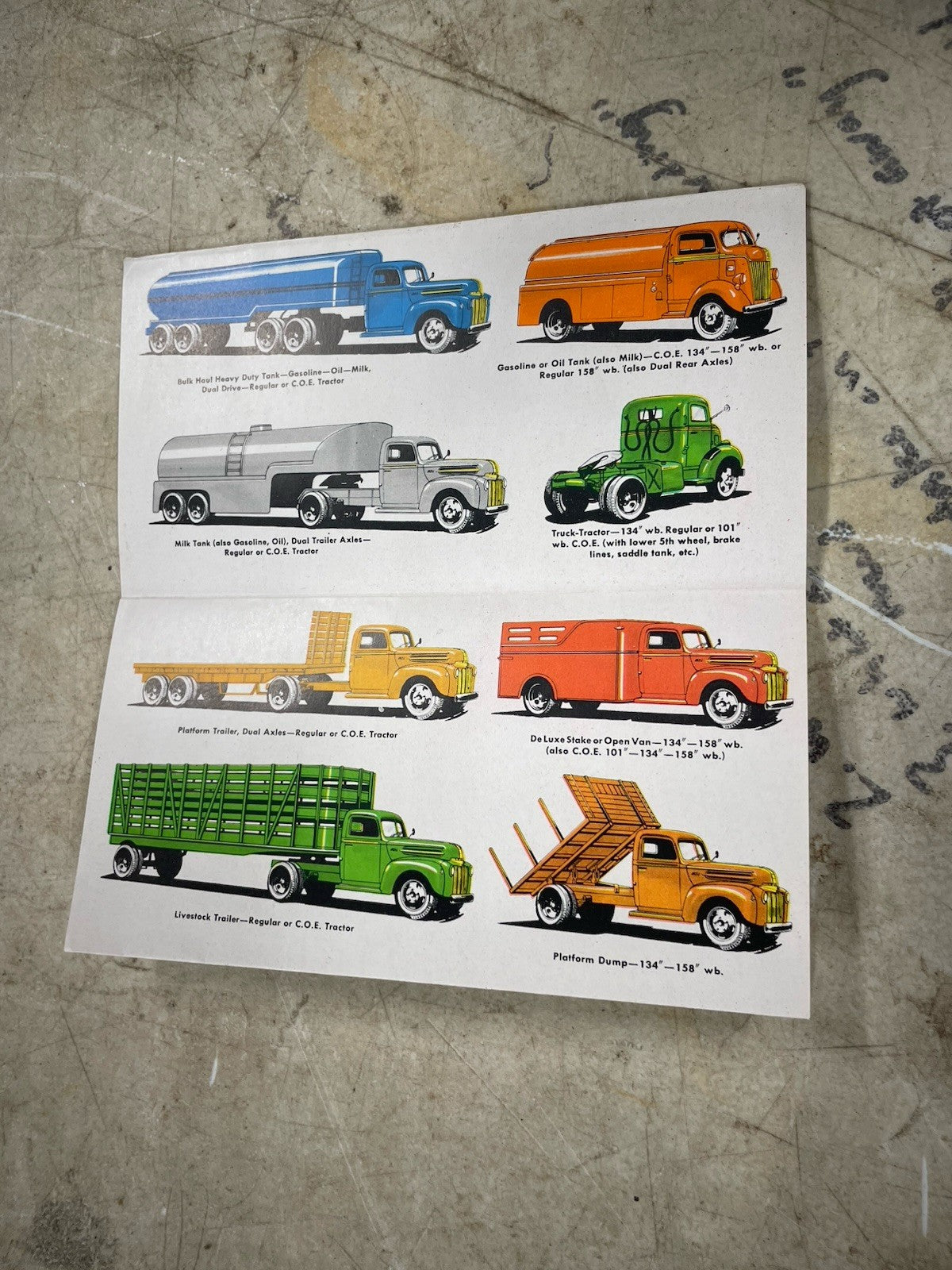 1942 1946 1947 Ford Truck Can & Chassis Sales Brochure Vintage