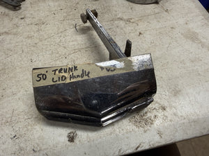 1950 50 Ford Chrome Trunk Lid Handle  Deck Lid Used Sedan Convertible Shoebox