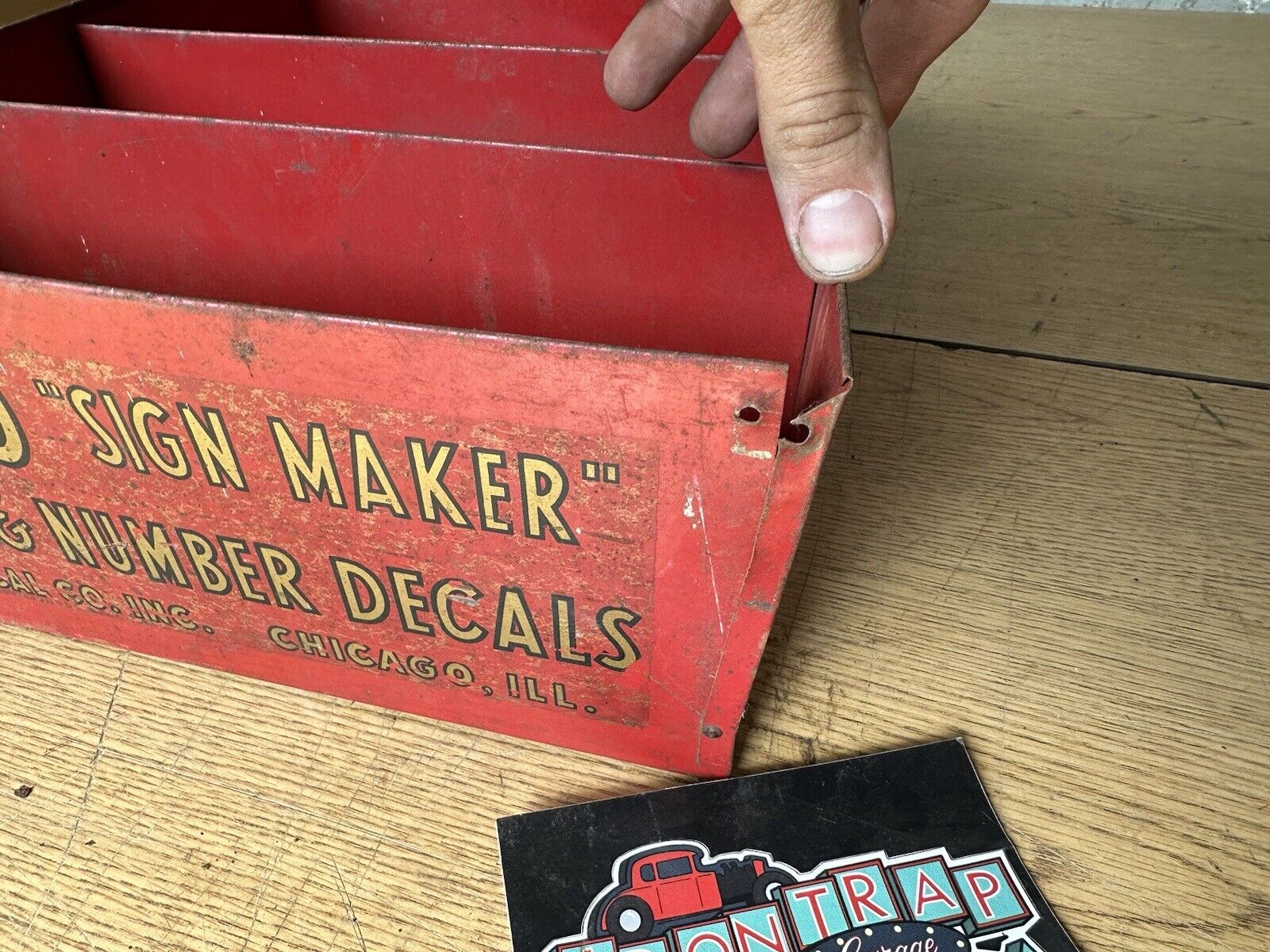 DURO Decal Co Sign Maker Letter & Number Decals Red Metal Vintage