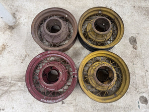 Set Of 4 1935 Ford 16”x4” Wire Wheels 5x5.5 Hot Rod Coupe Sedan Roadster