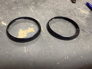 1937 Ford Standard Painted Tail Light Lens Bezels Coupe Sedan Hot Rod Pair