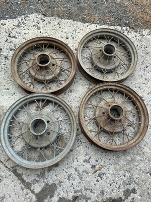 4 1928 1929 Ford Model A 21" Wire Wheels 5x5.5 BP Coupe Sedan Roadster Original