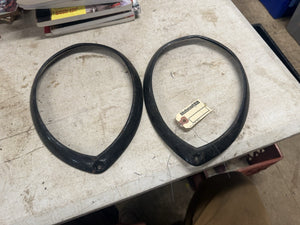 1937-39 Ford Standard Headlight Rings Bezels Doors Original pair Painted Deluxe