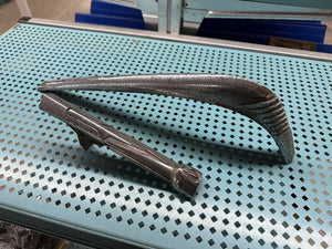 1940 Ford Hood Trim & Handle Original Coupe Sedan Convertible Broken