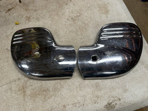 1940 Ford Bumper Wing Tips Pair Accessory Front Rear Chrome Deluxe Coupe