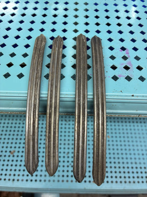1940 FORD 4 Stainless Side Grille Vent Panel Mouldings