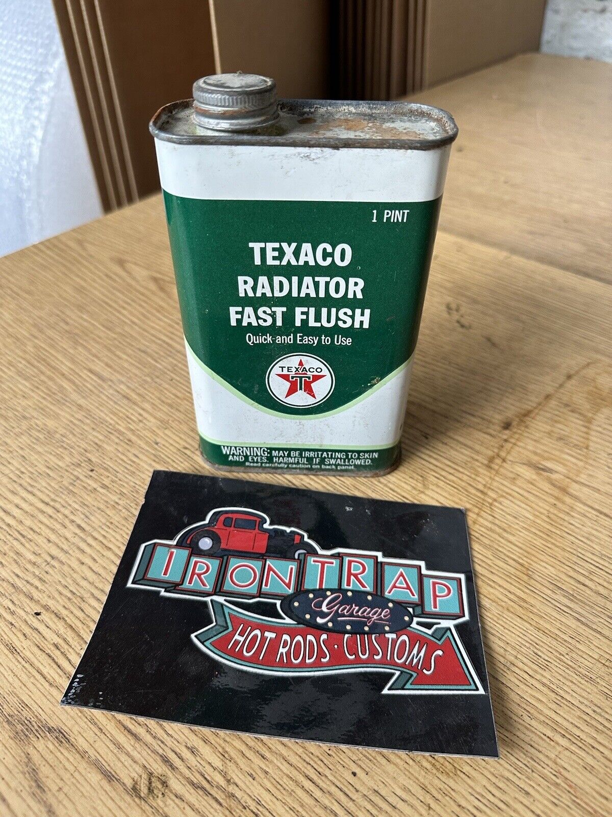 アメリカン雑貨 インテリア  TEXACO Radiator Fast Flush　ヴィンテージ オイル缶 Vintage Texaco Radiator Fast Flush 1 Pint Full NOS Man Cave