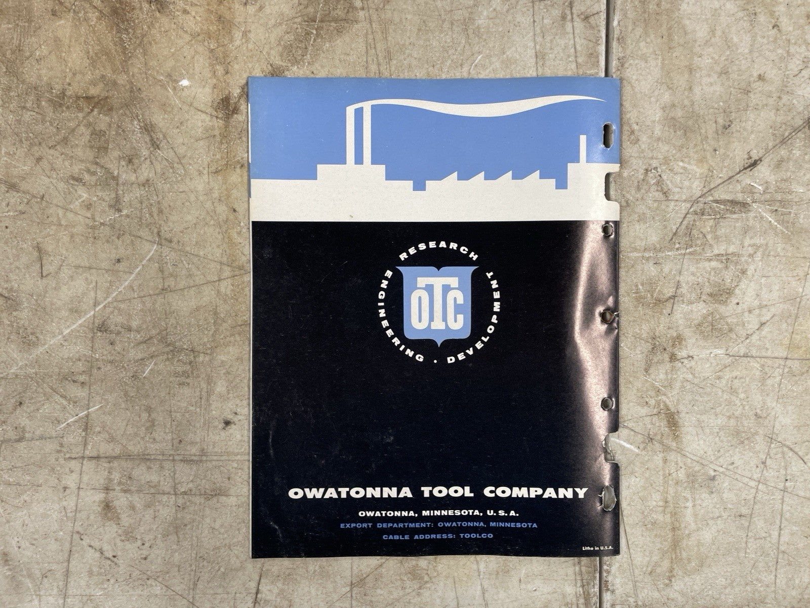 Vintage 1959 OTC Industrial Maintenance Equipment Tools Catalog No