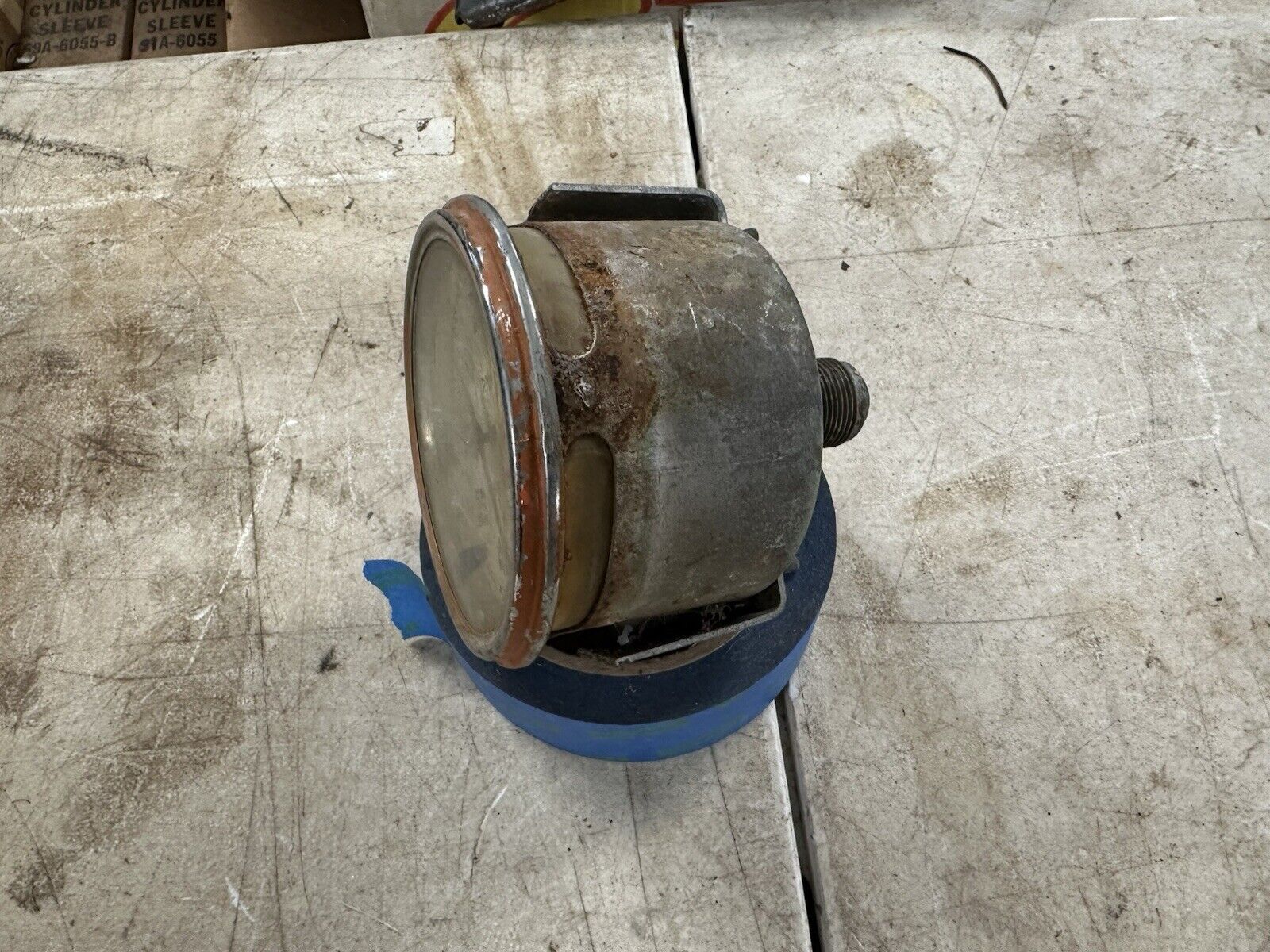 【中古】 満ち潮 Gray Marine 4,000 RPM Reverse Sweep Tachometer Vintage Boat Diesel