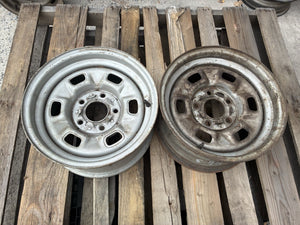 1971-80 Chevrolet Camaro Chevelle Nova Rally Wheels 14X7 14" Pair 5x4.75