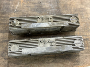 Vintage Mickey Thompson M/T SBC Tall Aluminum Valve Covers Chevrolet 350