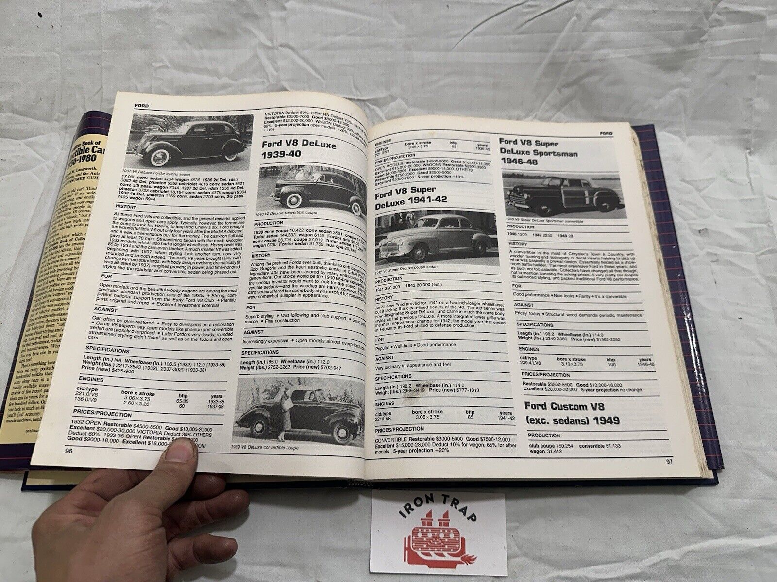 COMPLETE BOOK OF COLLECTIBLE CARS 1930 - 1980 Hardcover With Dust