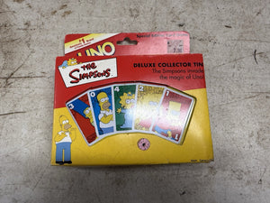 The Simpsons 2001 UNO Special Edition Card Game in Deluxe Collector Tin Vintage