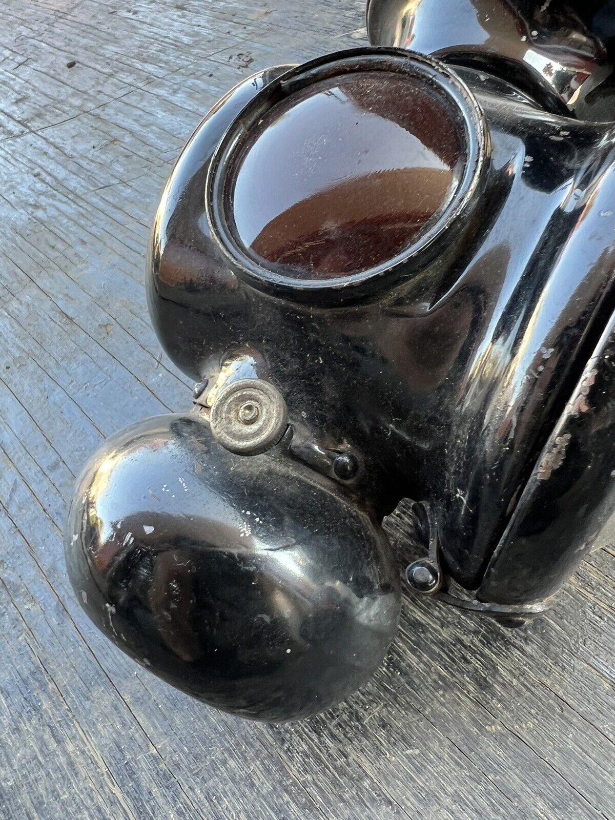 Antique 1900's Ford Model T Kerosene Cowl Lamp Tail Lantern, VERY