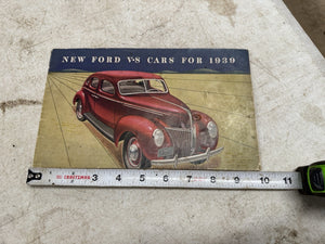 Ford V-8 Cars Original 1939 Sales Brochure 16 Page Color Advertising Booklet #44