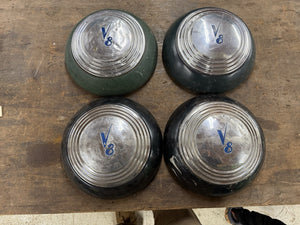 1936 1937 1938 1939 Ford Wide 5 Hubcaps Original V8 Coupe Convertible Hot Rod