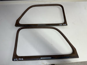 1940 Chevy 4dr Sedan REAR DOOR WINDOW GARNISH MOLDINGS Original GM pair