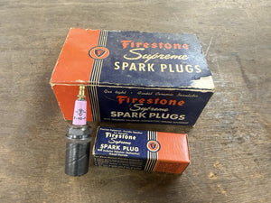 NOS 10 Vintage Original Firestone Spark Plugs E-40-F Radioactive Electrode