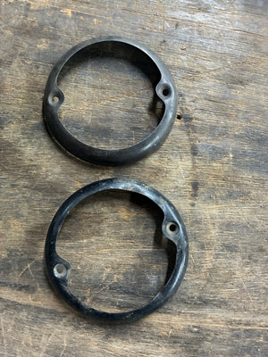Pair 1933-36 Ford  Tail light Bezels Black Enamel Standard Truck Coupe Sedan